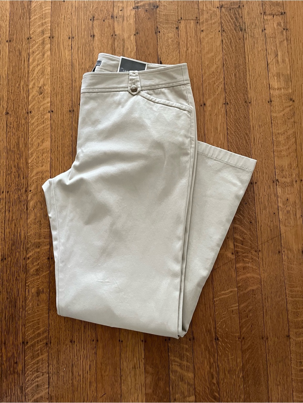 Ann Taylor Women's Light Tan Straight-Leg Trousers